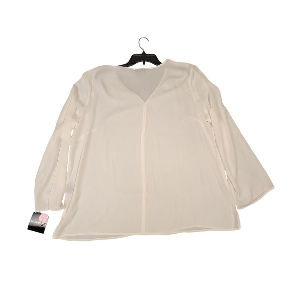 Liz Claiborne Top Womens Plus XXL Sequined Long Sleeve Chiffon Blouse NWT - Picture 4 of 5